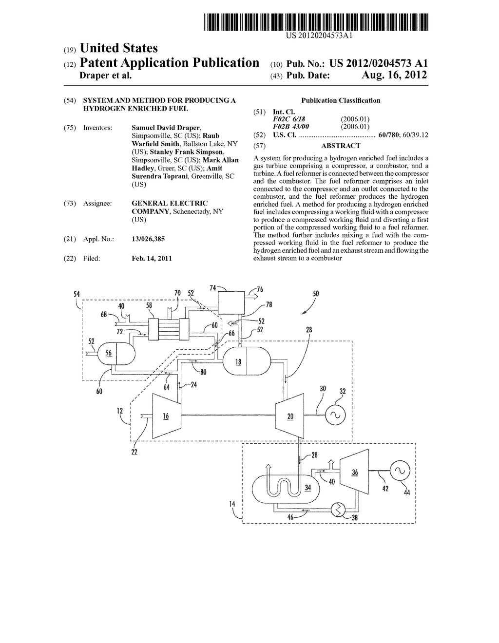 SYSTEM AND METHOD FOR PRODUCING A HYDROGEN ENRICHED FUEL - diagram, schematic, and image 01