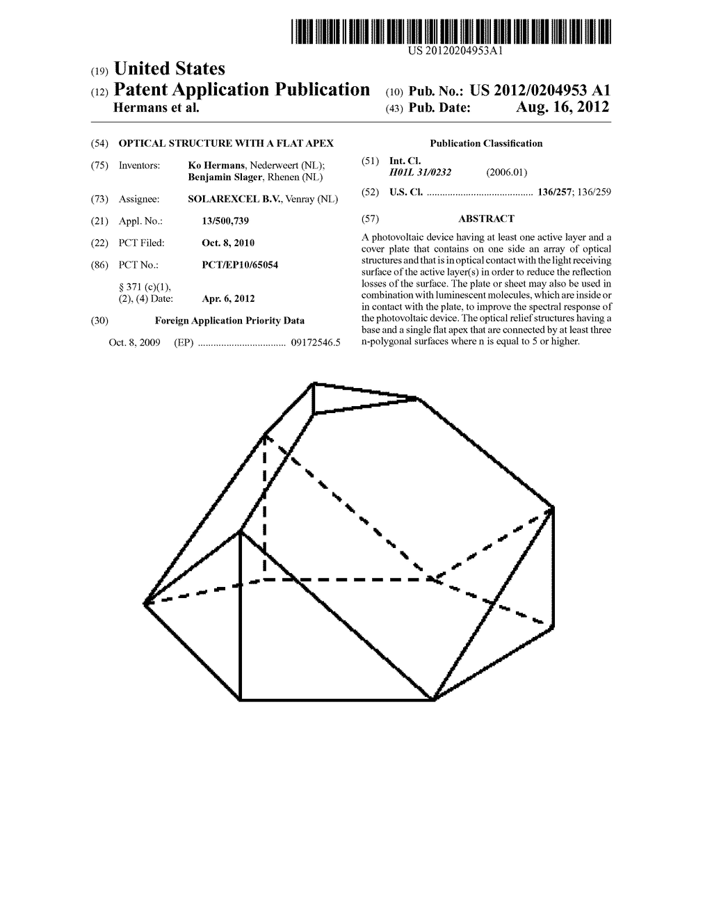 OPTICAL STRUCTURE WITH A FLAT APEX - diagram, schematic, and image 01