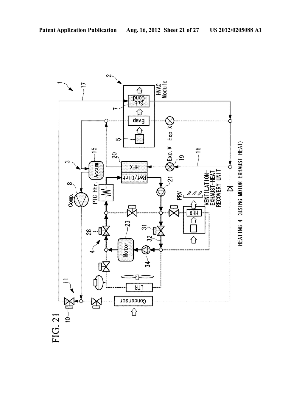 VEHICLE AIR-CONDITIONING SYSTEM AND OPERATION CONTROL METHOD THEREFOR - diagram, schematic, and image 22