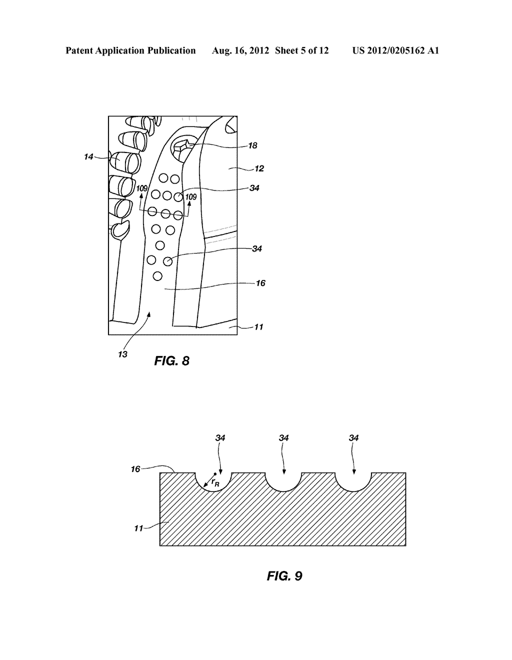 DOWNHOLE TOOLS HAVING FEATURES FOR REDUCING BALLING, METHODS OF FORMING     SUCH TOOLS, AND METHODS OF REPAIRING SUCH TOOLS - diagram, schematic, and image 06