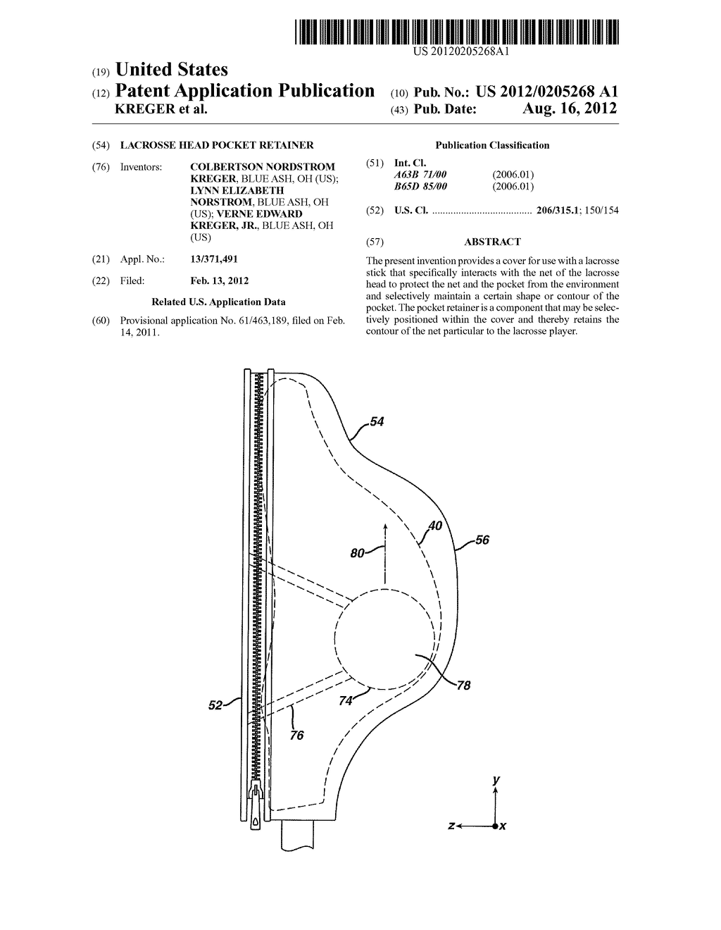 LACROSSE HEAD POCKET RETAINER - diagram, schematic, and image 01