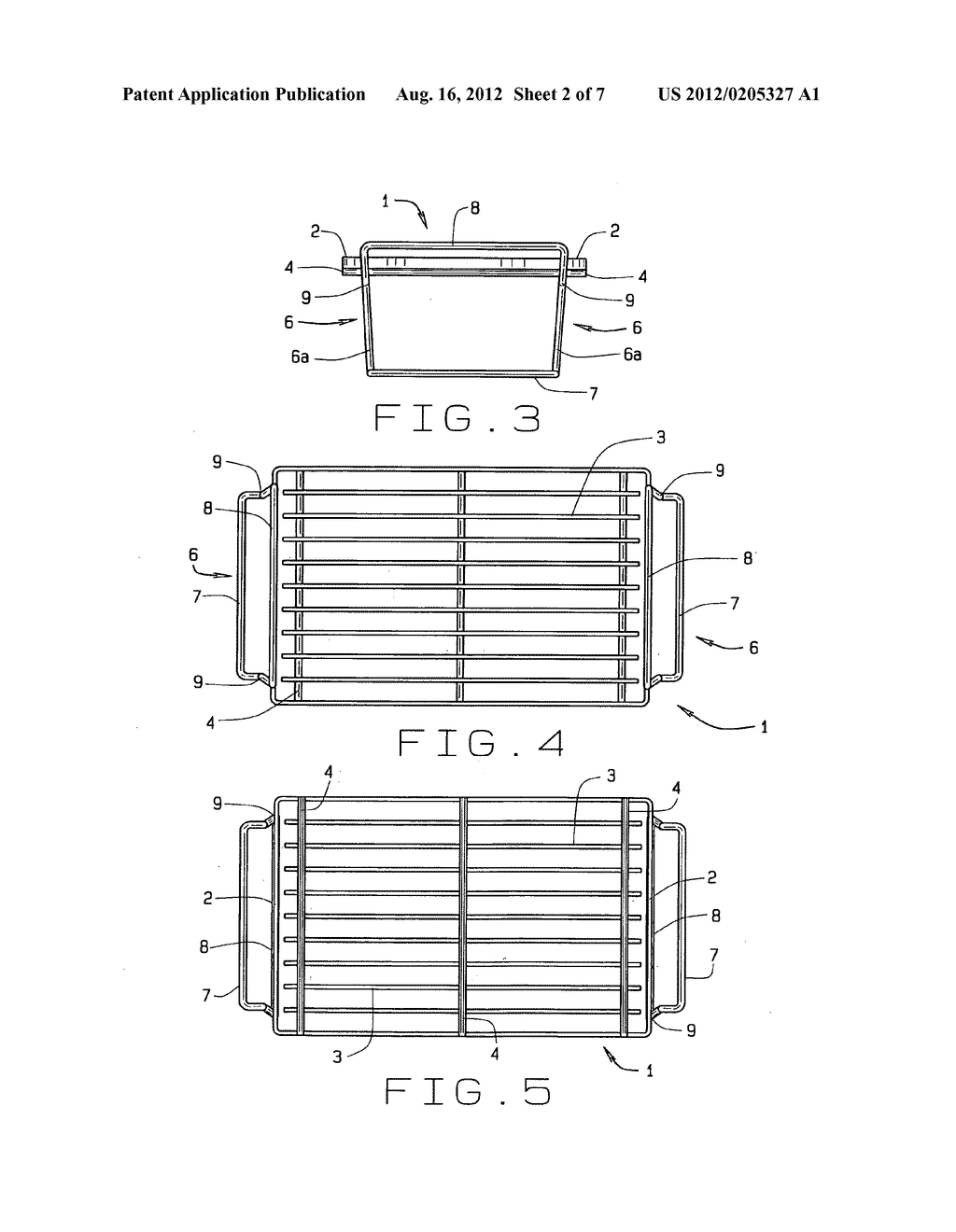 Stackable or nestable shelf with reinforced platform - diagram, schematic, and image 03