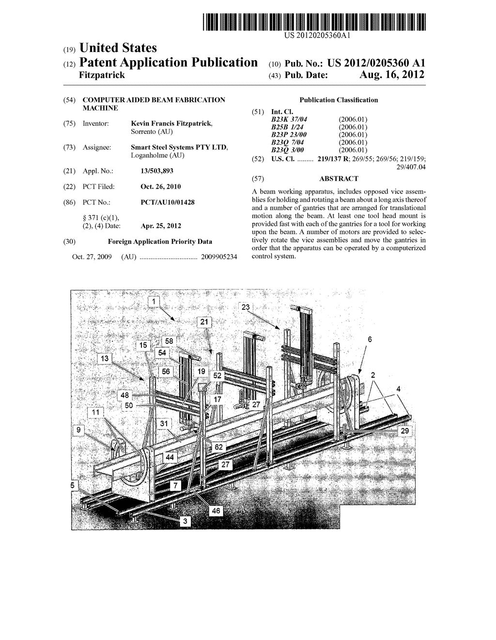  Computer Aided Beam Fabrication Machine - diagram, schematic, and image 01