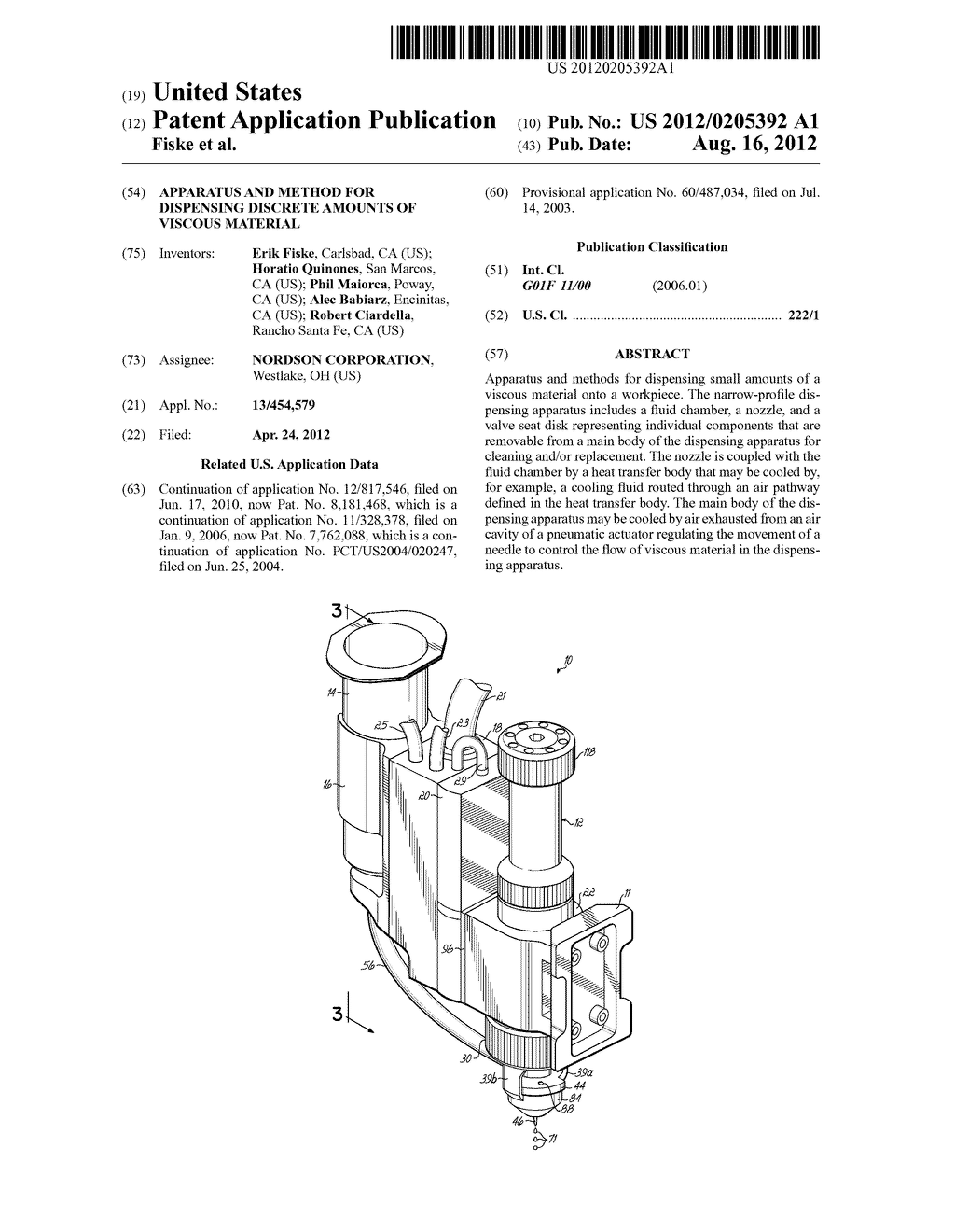 Apparatus and Method for Dispensing Discrete Amounts of Viscous Material - diagram, schematic, and image 01