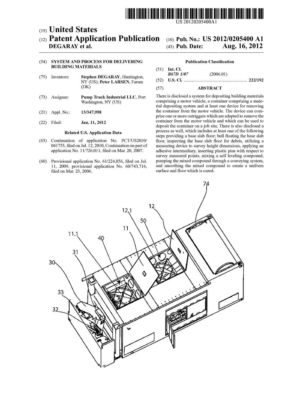 SYSTEM AND PROCESS FOR DELIVERING BUILDING MATERIALS - diagram, schematic, and image 01