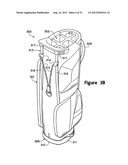 Double Strap Carrying System and Base Stand for Golf Bags and Other     Shoulder-Borne Articles diagram and image