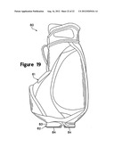 Double Strap Carrying System and Base Stand for Golf Bags and Other     Shoulder-Borne Articles diagram and image