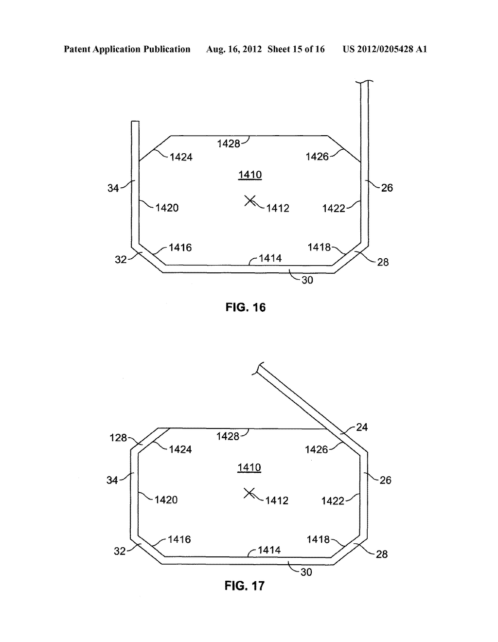 BLANK AND MACHINE FOR FORMING A CONTAINER - diagram, schematic, and image 16