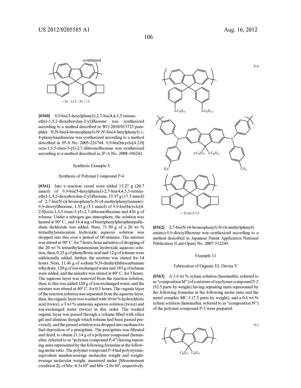 METAL COMPLEX, POLYMER COMPOUND AND DEVICE USING THE SAME - diagram, schematic, and image 107