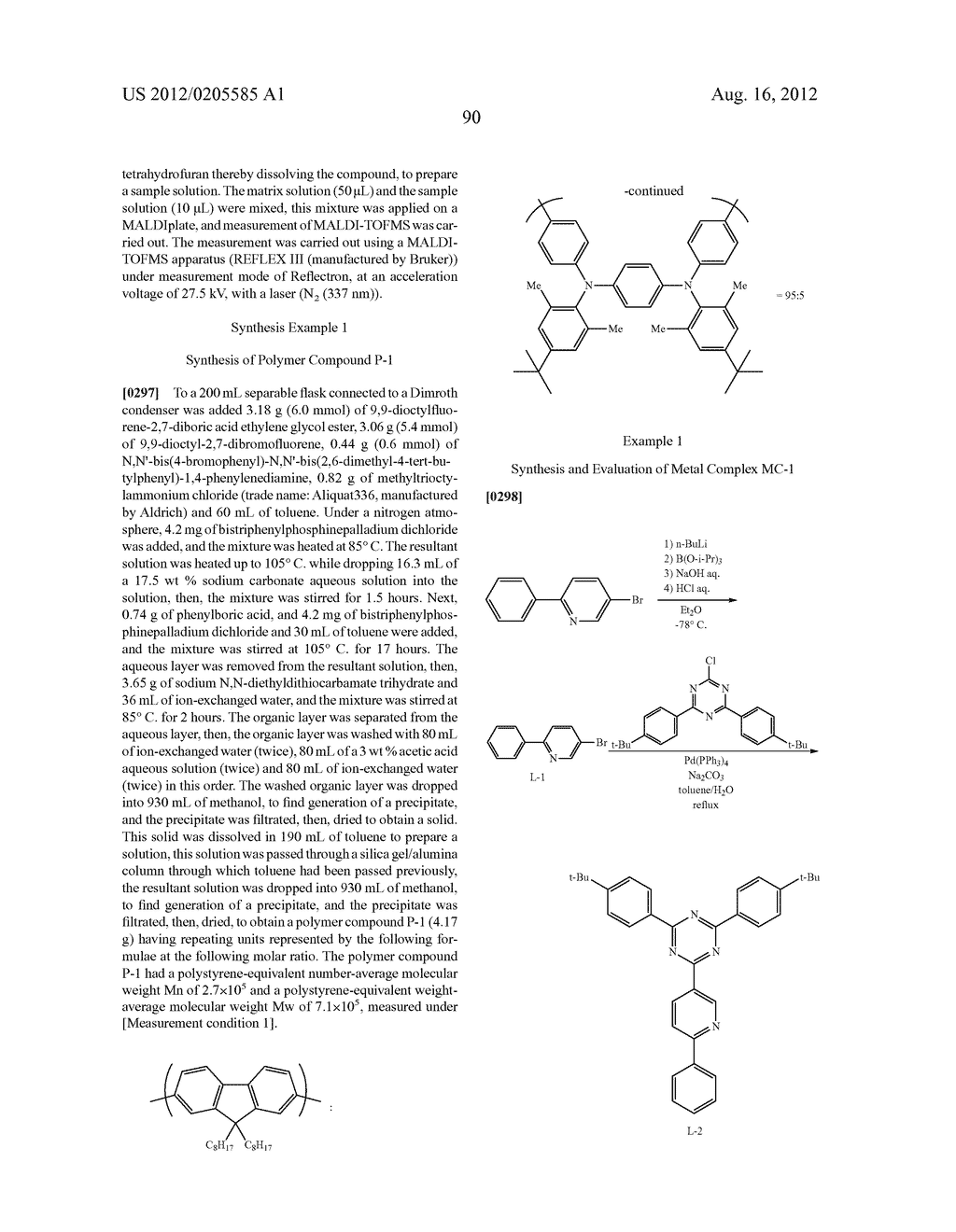METAL COMPLEX, POLYMER COMPOUND AND DEVICE USING THE SAME - diagram, schematic, and image 91