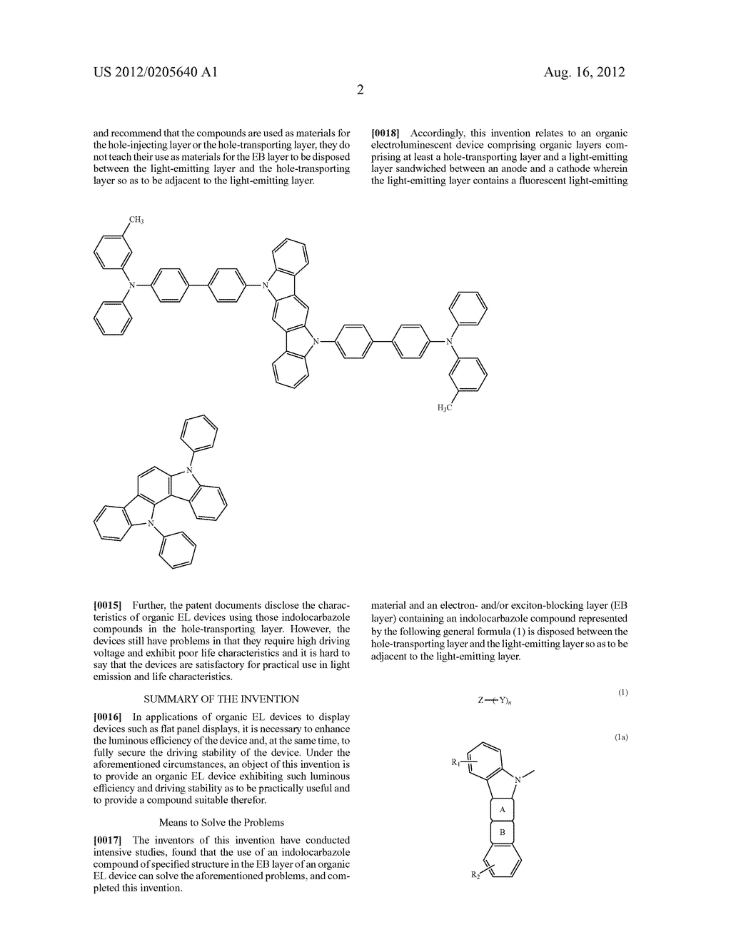 ORGANIC ELECTROLUMINESCENT DEVICE - diagram, schematic, and image 05