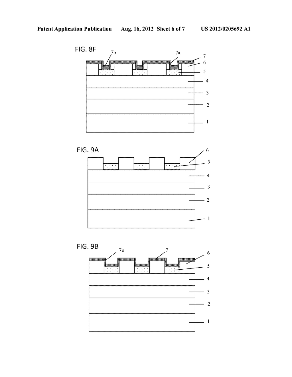 LIGHT EMITTING DIODE WITH NANOSTRUCTURES AND METHOD OF MAKING THE SAME - diagram, schematic, and image 07