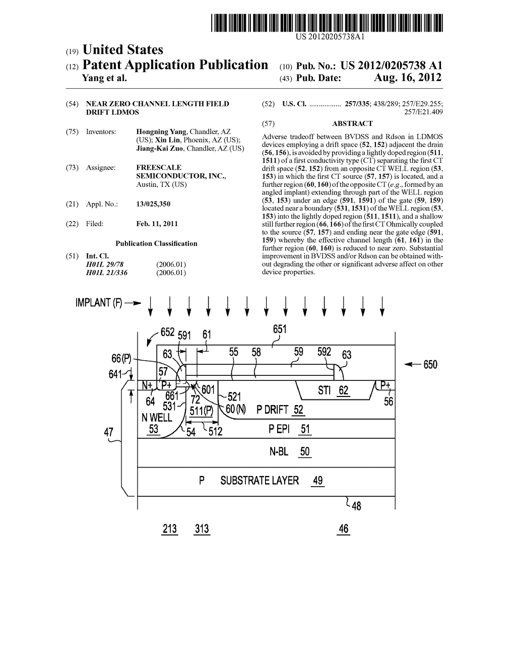 NEAR ZERO CHANNEL LENGTH FIELD DRIFT LDMOS - diagram, schematic, and image 01