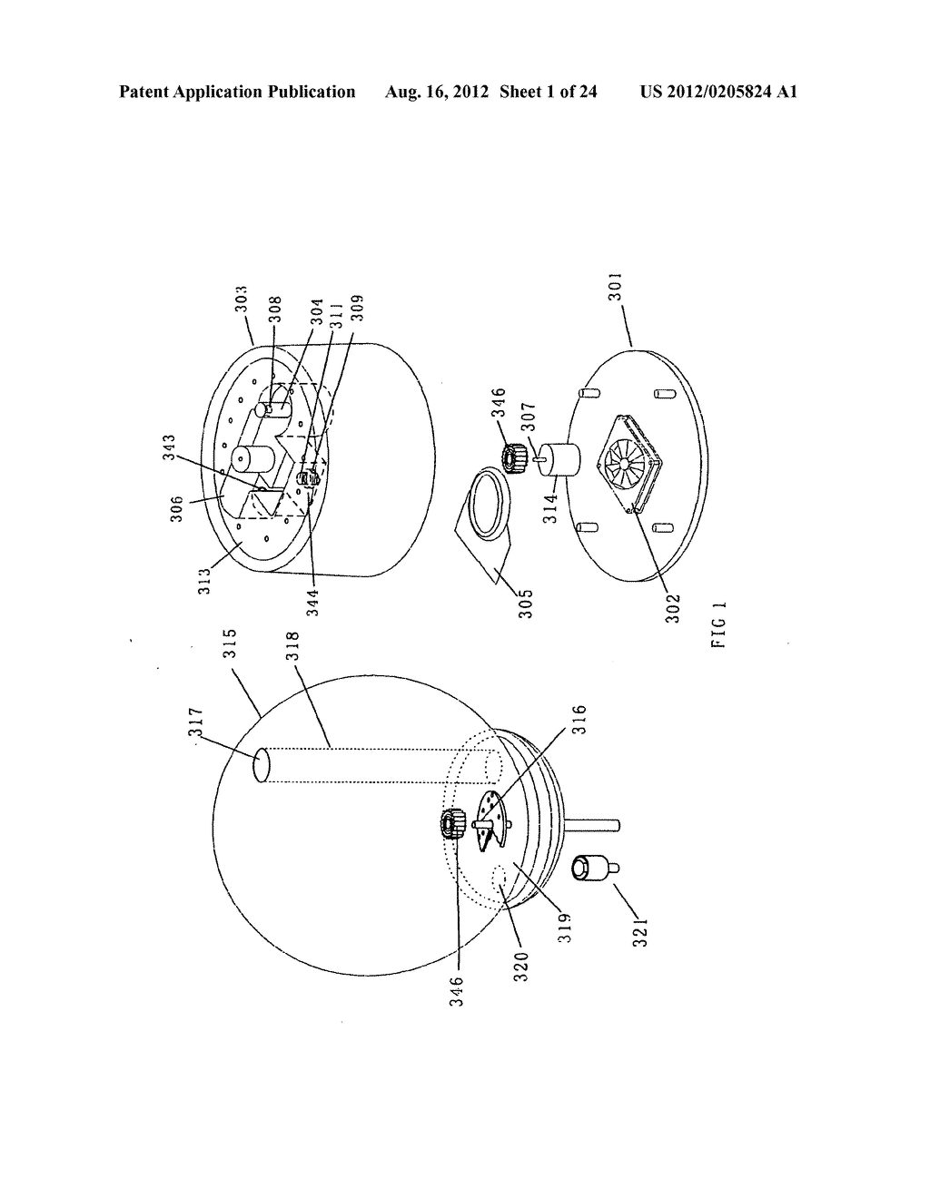 Waterfall decorative humidifier - diagram, schematic, and image 02