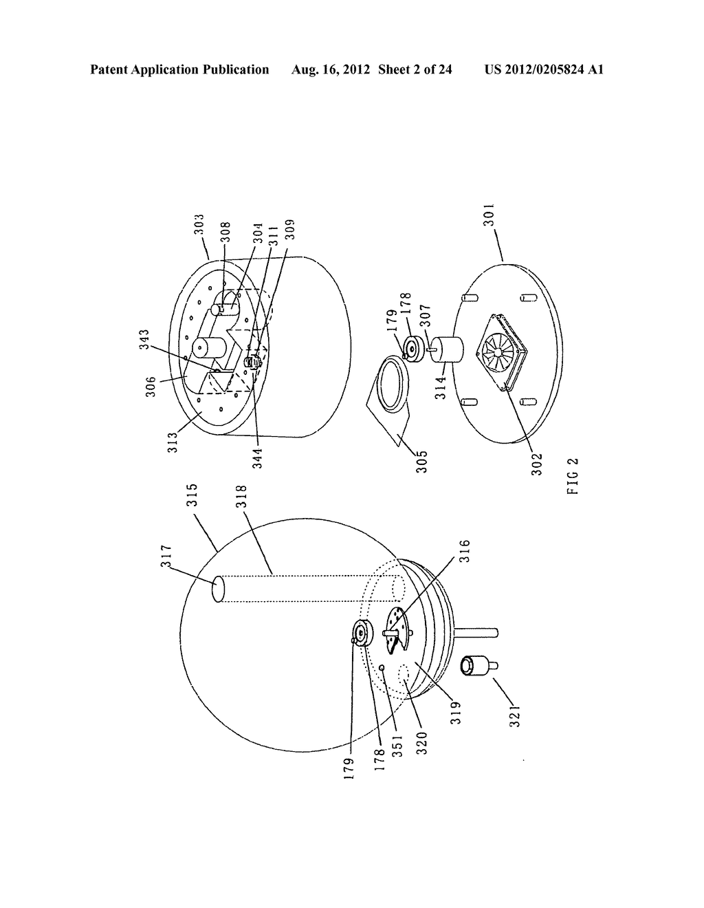 Waterfall decorative humidifier - diagram, schematic, and image 03