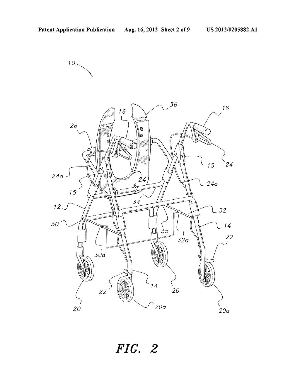 SHOWER CHAIR/WALKER COMBINATION - diagram, schematic, and image 03