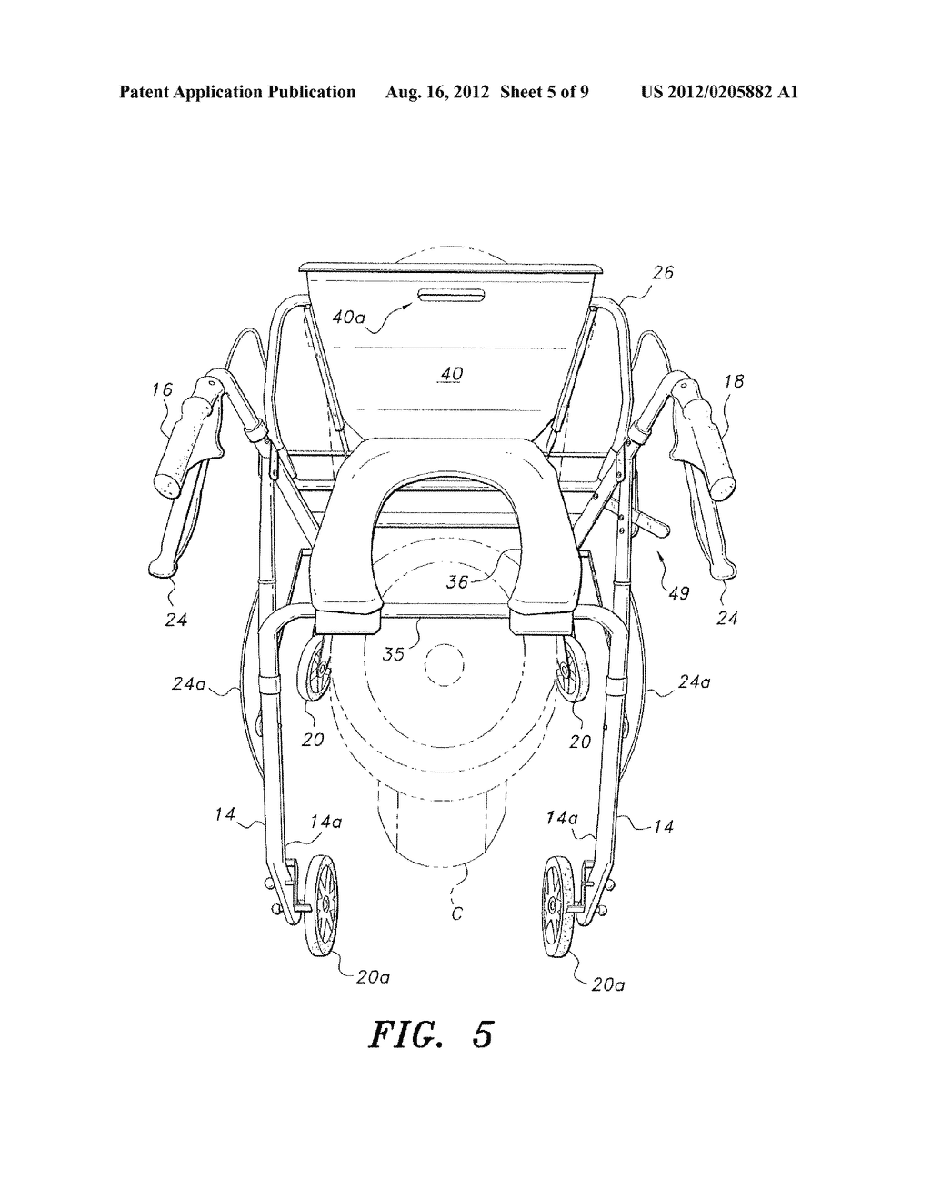 SHOWER CHAIR/WALKER COMBINATION - diagram, schematic, and image 06