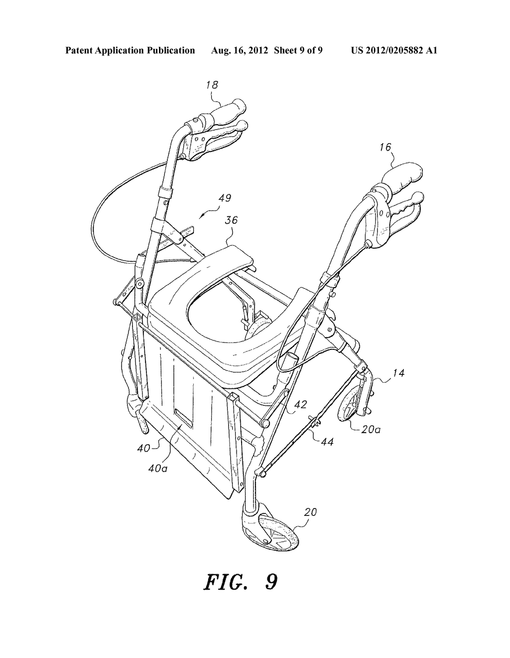 SHOWER CHAIR/WALKER COMBINATION - diagram, schematic, and image 10