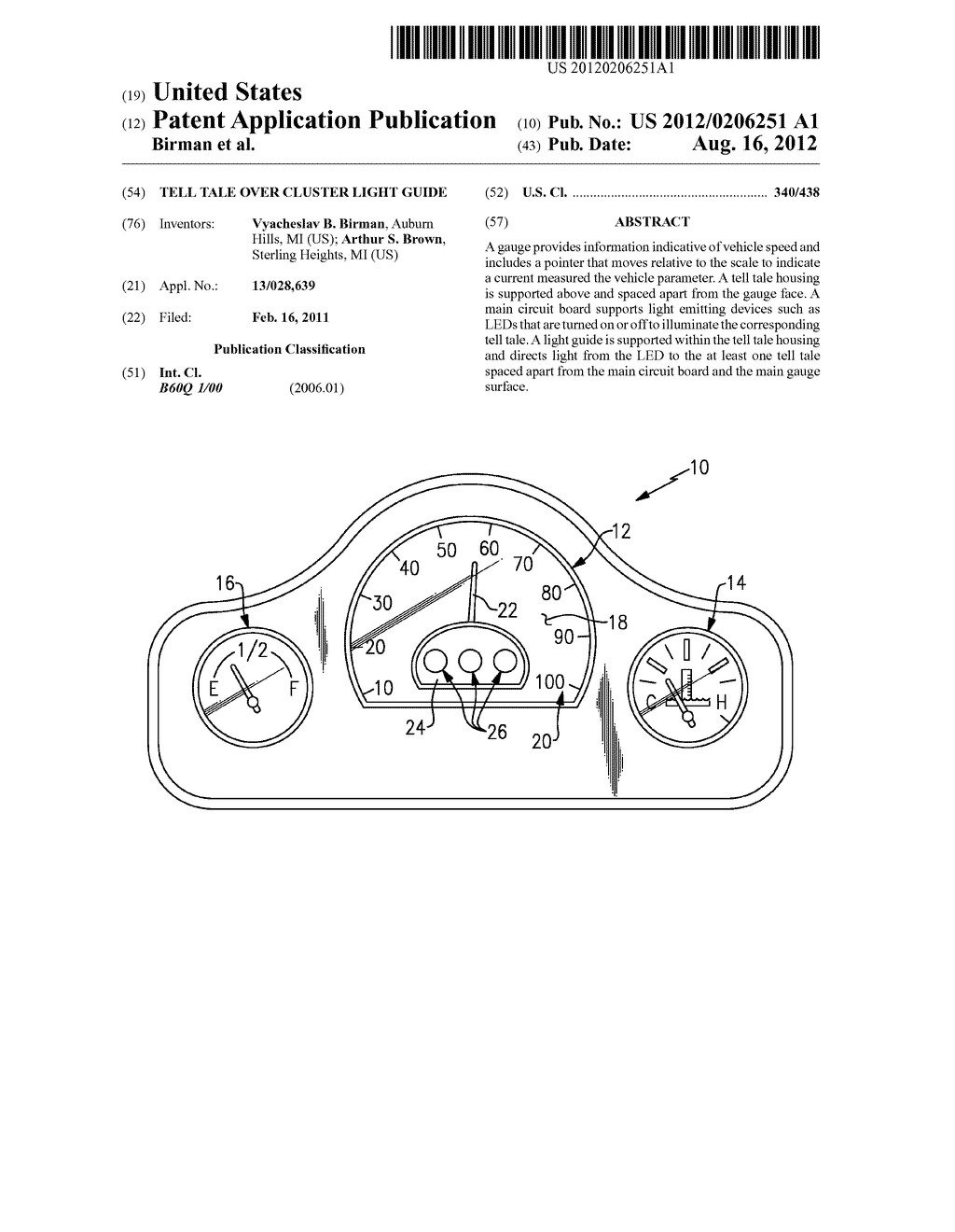 TELL TALE OVER CLUSTER LIGHT GUIDE - diagram, schematic, and image 01