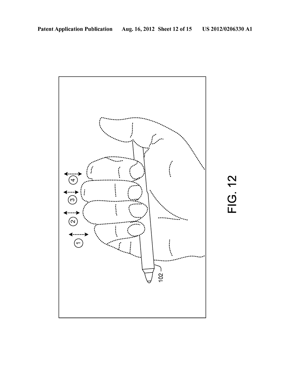 MULTI-TOUCH INPUT DEVICE WITH ORIENTATION SENSING - diagram, schematic, and image 13