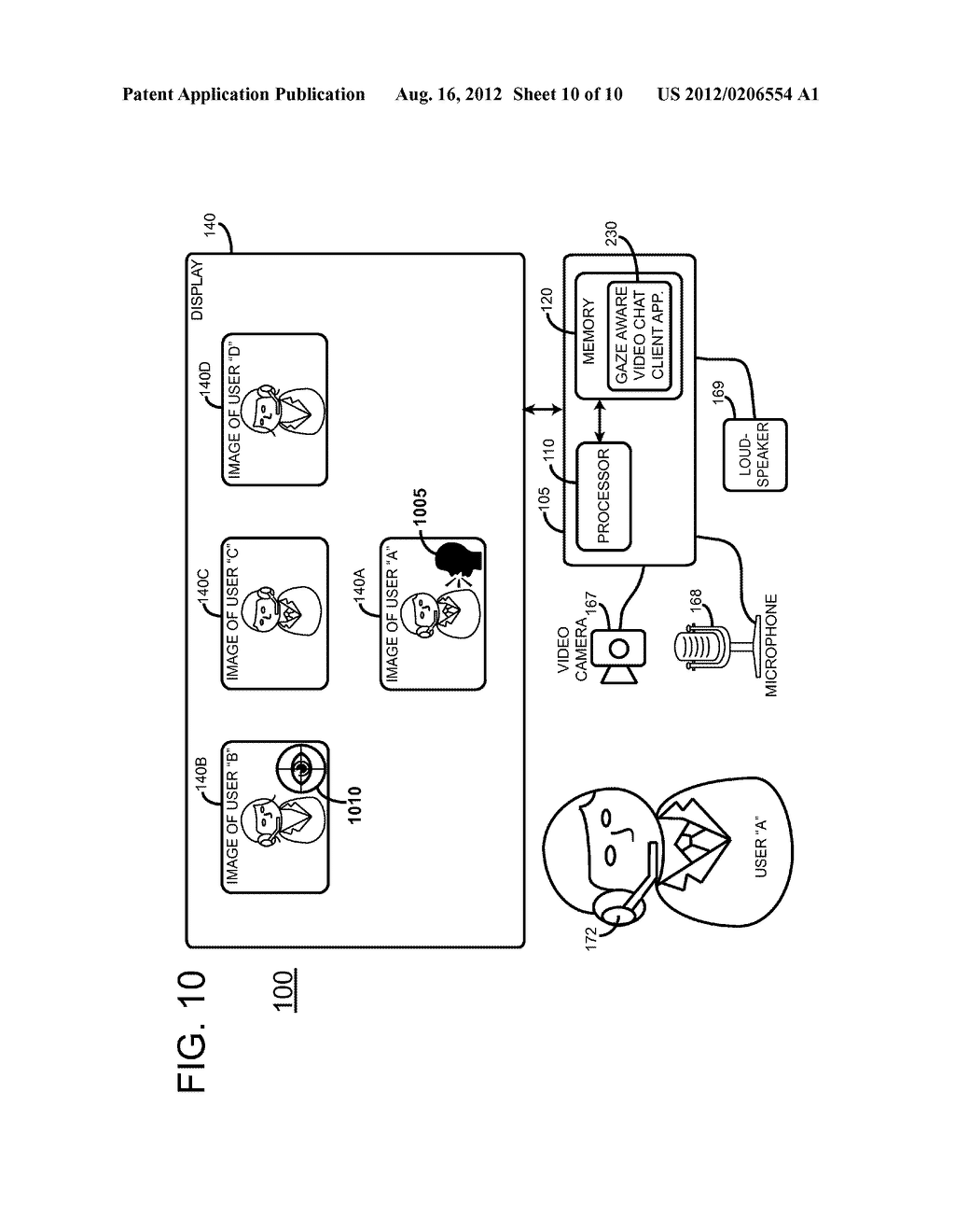 MULTI-PARTICIPANT AUDIO/VIDEO COMMUNICATION WITH PARTICIPANT ROLE     INDICATOR - diagram, schematic, and image 11