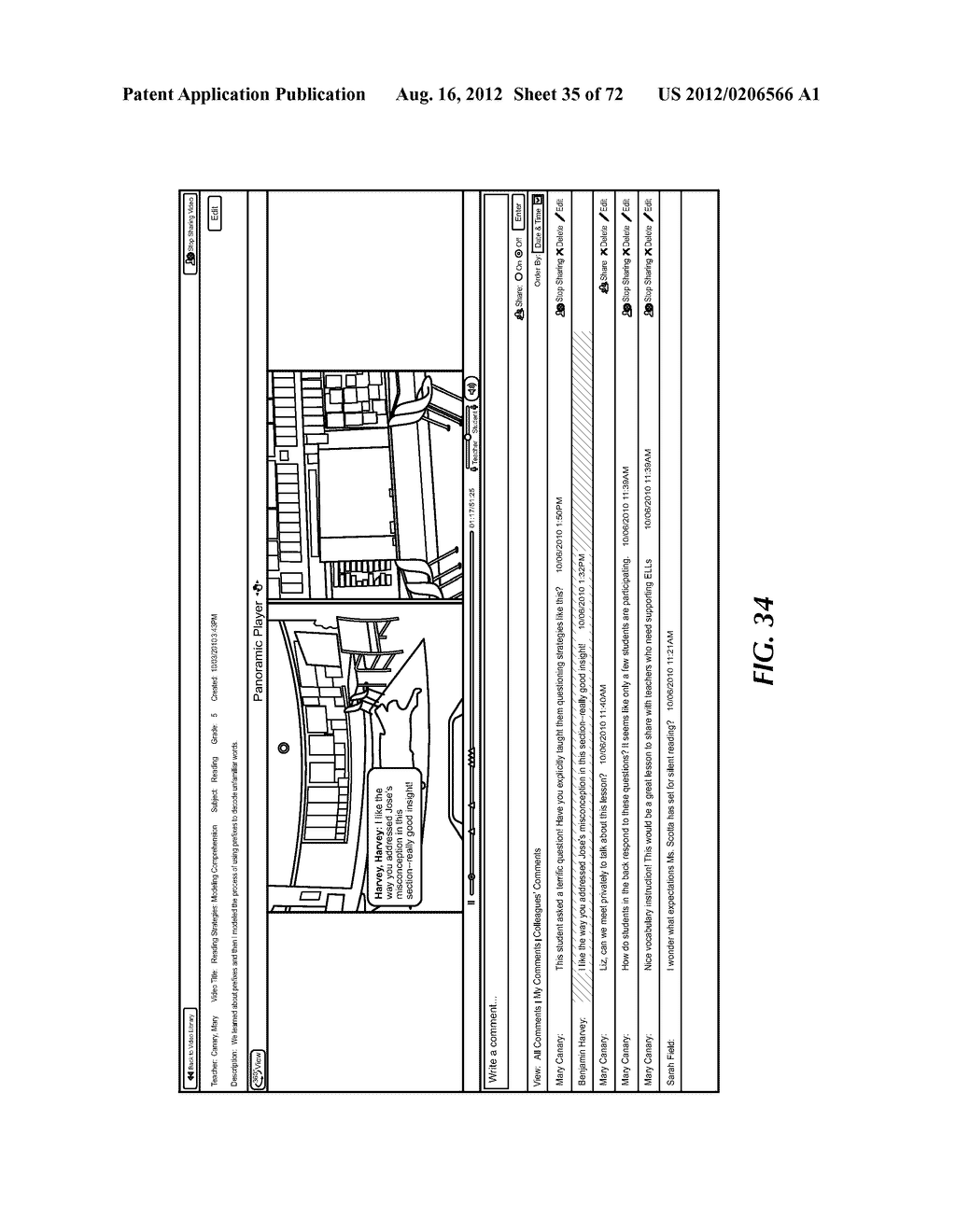METHODS AND SYSTEMS FOR RELATING TO THE CAPTURE OF MULTIMEDIA CONTENT OF     OBSERVED PERSONS PERFORMING A TASK FOR EVALUATION - diagram, schematic, and image 36