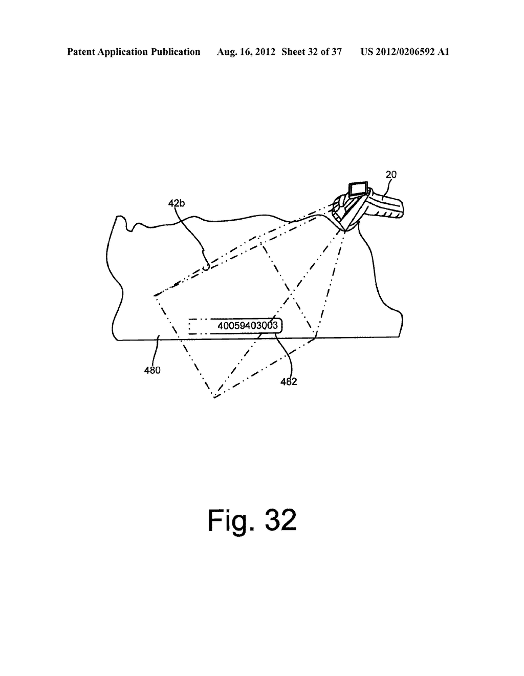 MOBILE HAND HELD MACHINE VISION METHOD AND APPARATUS USING DATA FROM     MULTIPLE IMAGES TO PERFORM PROCESSES - diagram, schematic, and image 33