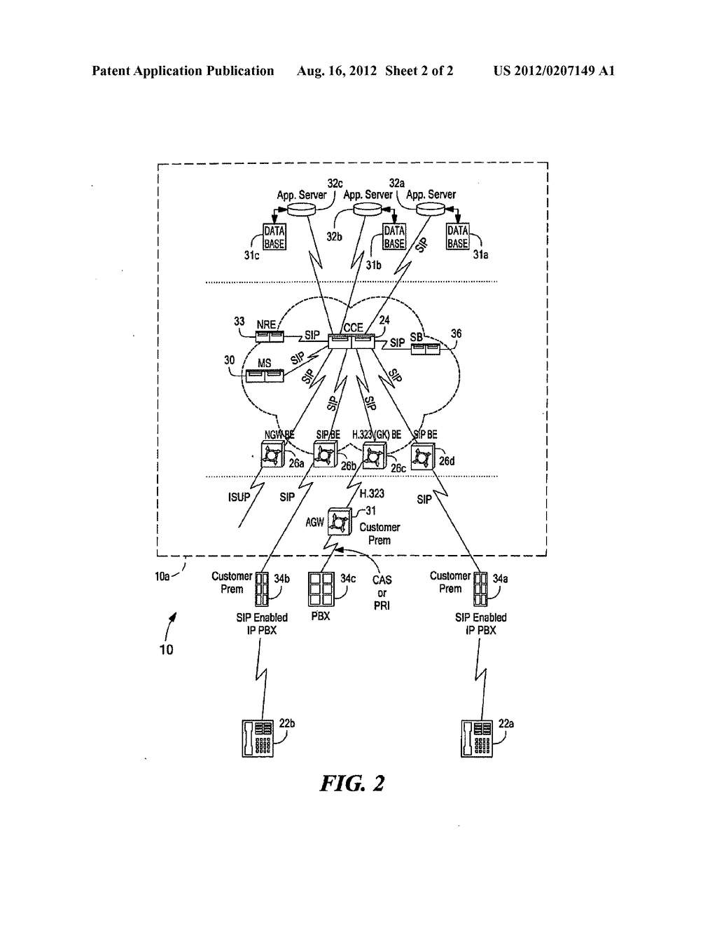 SESSION INITIATION PROTOCOL (SIP) MESSAGE INCORPORATING A NUMBER OF     PREDETERMINED ADDRESS HEADERS HAVING PREDETERMINED ADDRESS INFORMATION - diagram, schematic, and image 03