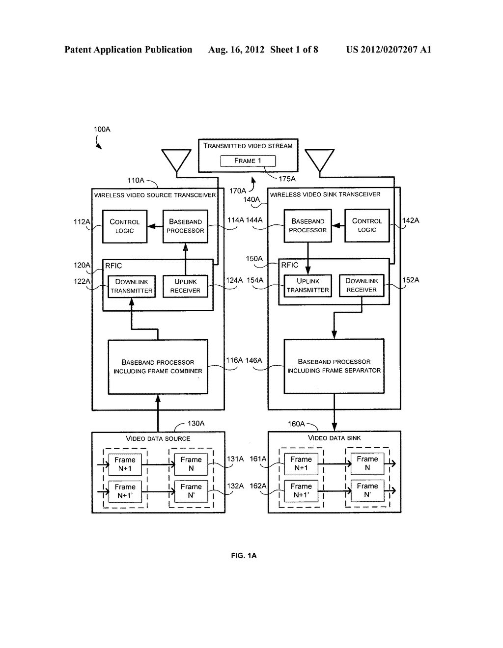 Method, system and associated modules for transmission of complimenting     frames - diagram, schematic, and image 02