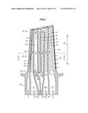 INTEGRATED AXIAL AND TANGENTIAL SERPENTINE COOLING CIRCUIT IN A TURBINE     AIRFOIL diagram and image