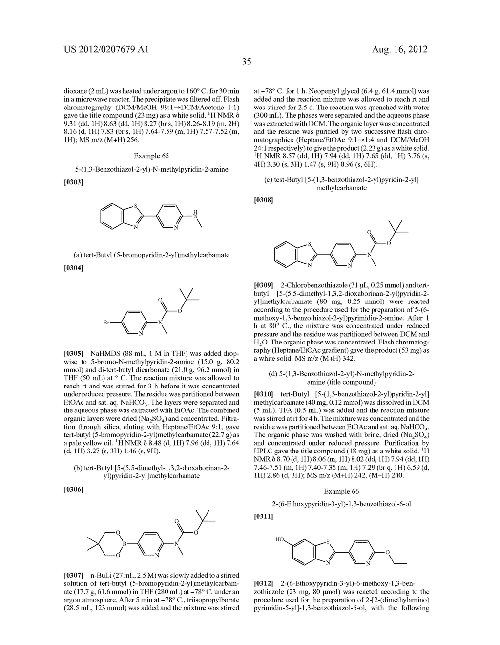 Novel Heteroaryl Substituted Benzothiazoles - diagram, schematic, and image 43