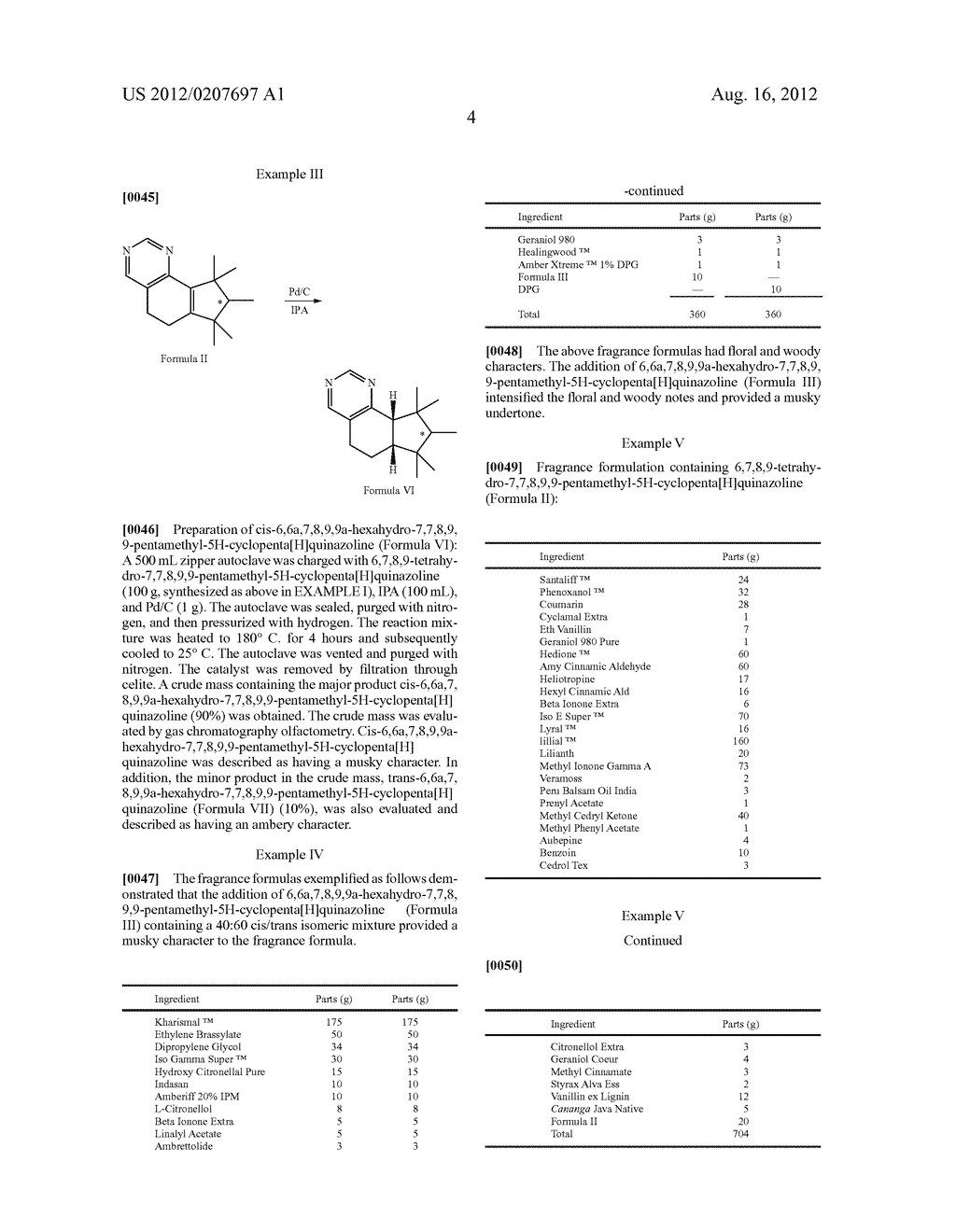 Novel Quinazoline Compounds and Their Use in Perfume Compositions - diagram, schematic, and image 05