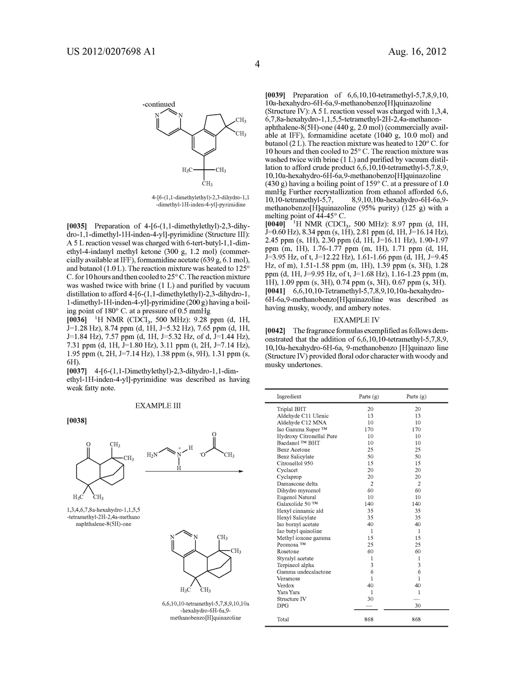 NOVEL PYRIMIDINE DERIVATIVES AND THEIR USE IN PERFUME COMPOSITIONS - diagram, schematic, and image 05