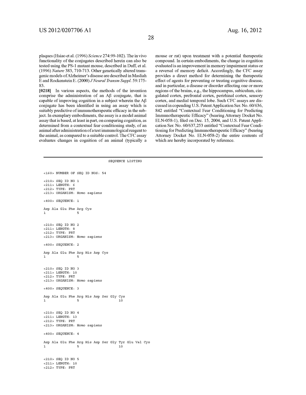 A-Beta Immunogenic Peptide Carrier Conjugates and Methods of Producing     Same - diagram, schematic, and image 39