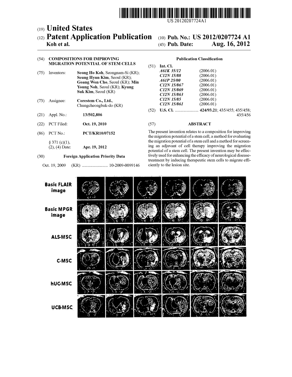 Compositions for Improving Migration Potential of Stem Cells - diagram, schematic, and image 01