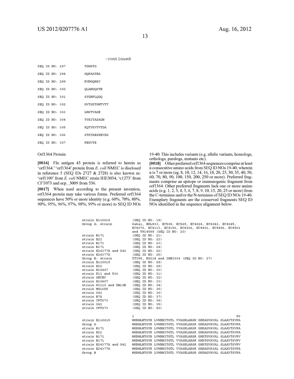 CONSERVED ESCHERICHIA COLI IMMUNOGENS - diagram, schematic, and image 28