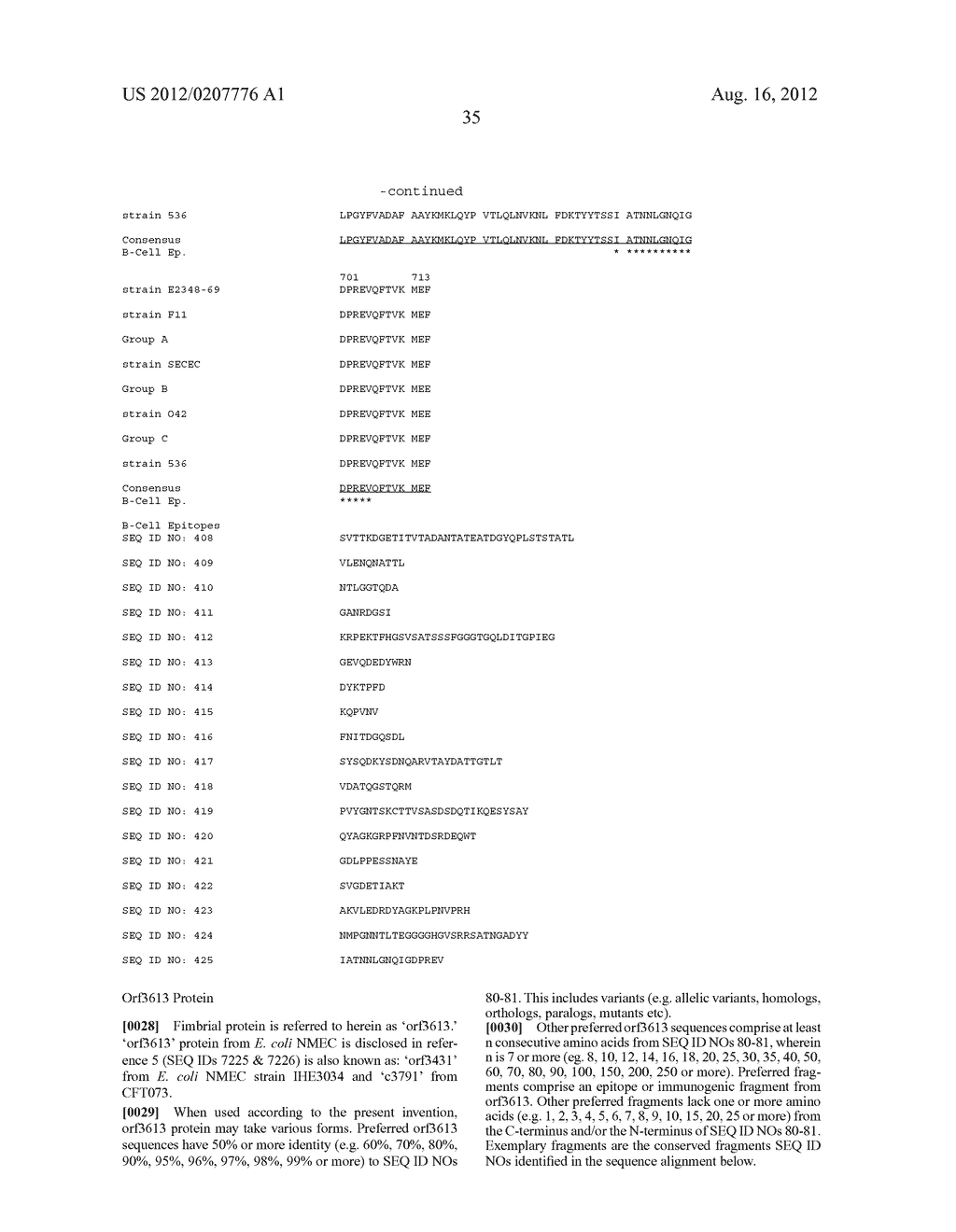 CONSERVED ESCHERICHIA COLI IMMUNOGENS - diagram, schematic, and image 50