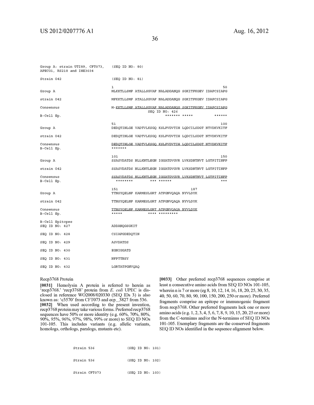 CONSERVED ESCHERICHIA COLI IMMUNOGENS - diagram, schematic, and image 51