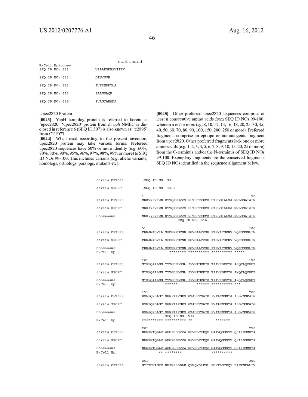 CONSERVED ESCHERICHIA COLI IMMUNOGENS - diagram, schematic, and image 61