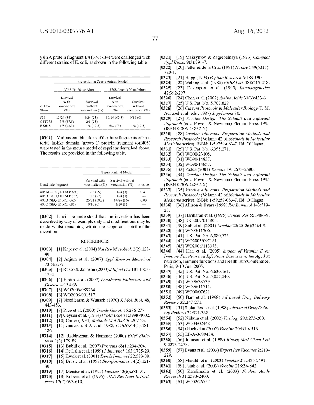 CONSERVED ESCHERICHIA COLI IMMUNOGENS - diagram, schematic, and image 92