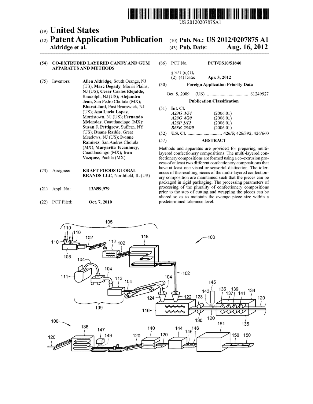 CO-EXTRUDED LAYERED CANDY AND GUM APPARATUS AND METHODS - diagram, schematic, and image 01