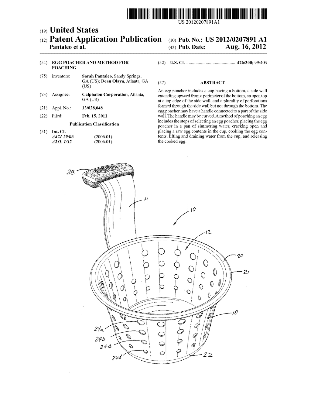 Egg Poacher and Method for Poaching - diagram, schematic, and image 01