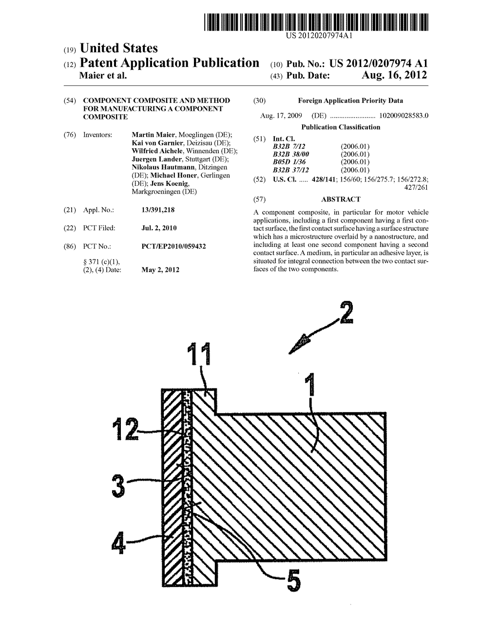COMPONENT COMPOSITE AND METHOD FOR MANUFACTURING A COMPONENT COMPOSITE - diagram, schematic, and image 01