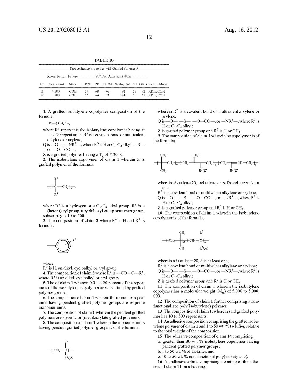 ISOBUTYLENE COPOLYMER WITH GRAFTED POLYMER GROUPS - diagram, schematic, and image 13