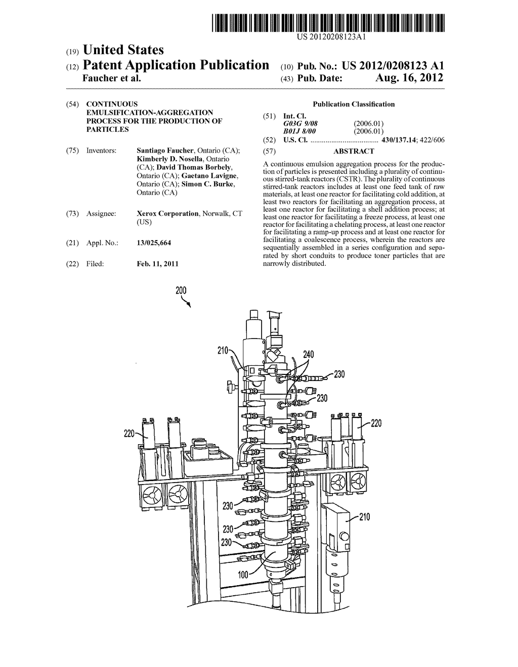 CONTINUOUS EMULSIFICATION-AGGREGATION PROCESS FOR THE PRODUCTION OF     PARTICLES - diagram, schematic, and image 01