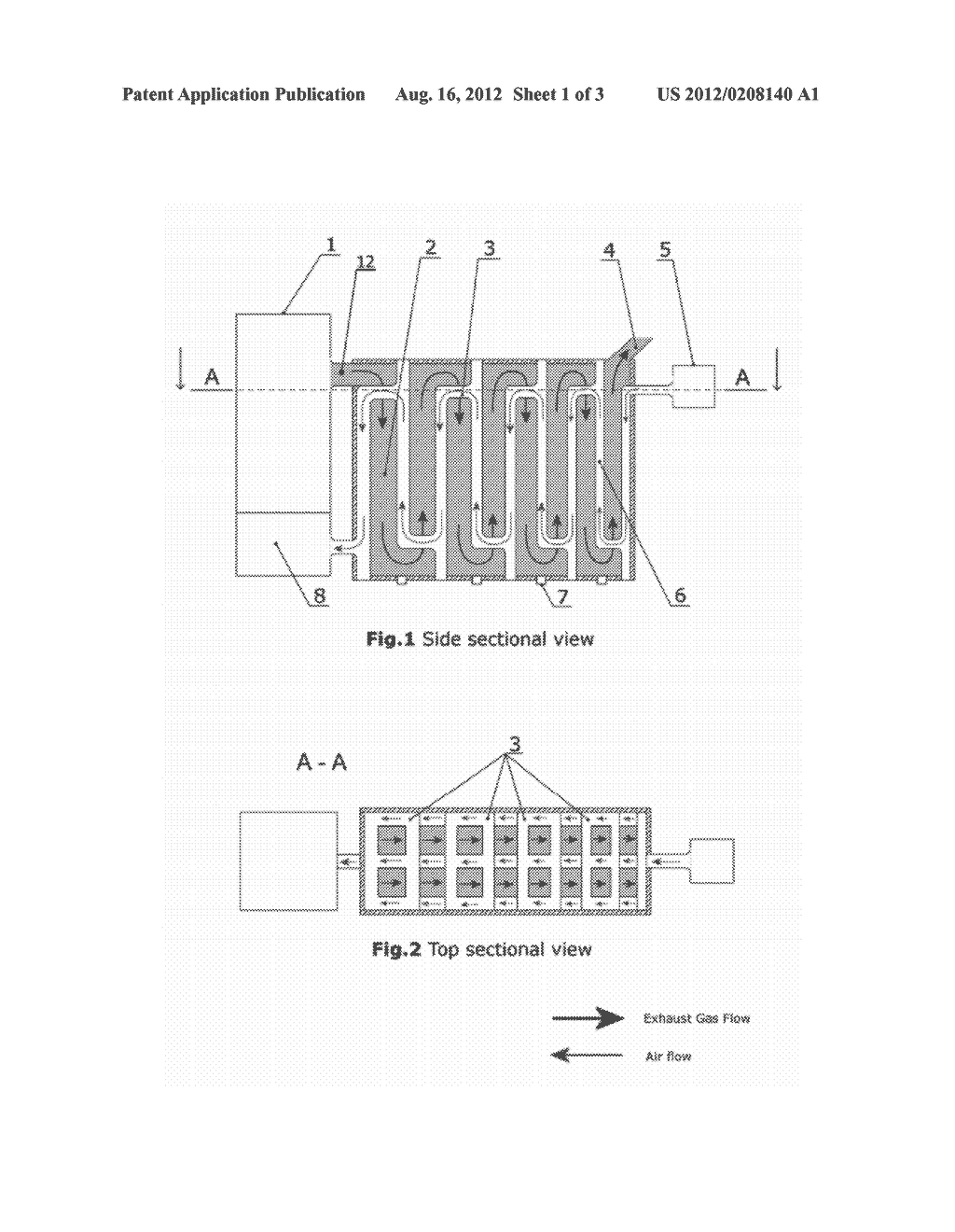 DEVICE FOR HEATING AIR DURING THE DUTY CYCLE OF A COMBUSTION FURNACE - diagram, schematic, and image 02