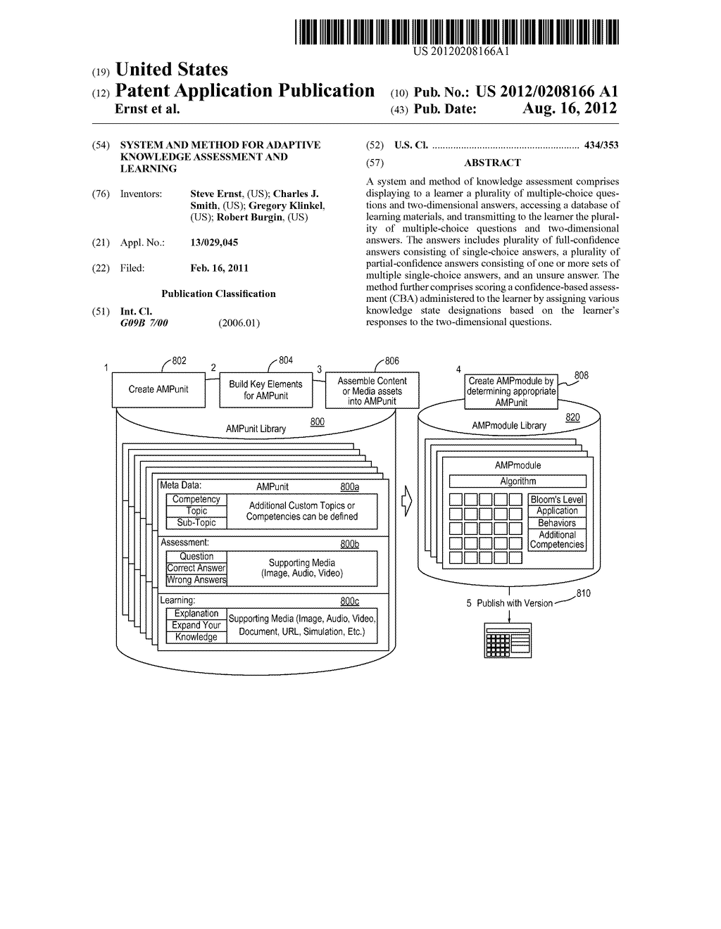 System and Method for Adaptive Knowledge Assessment And Learning - diagram, schematic, and image 01