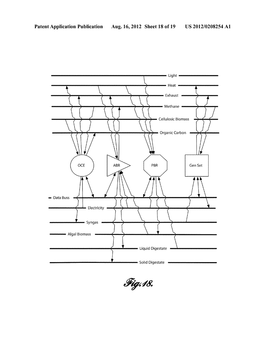 BIOREFINERY SYSTEM, COMPONENTS THEREFOR, METHODS OF USE, AND PRODUCTS     DERIVED THEREFROM - diagram, schematic, and image 19