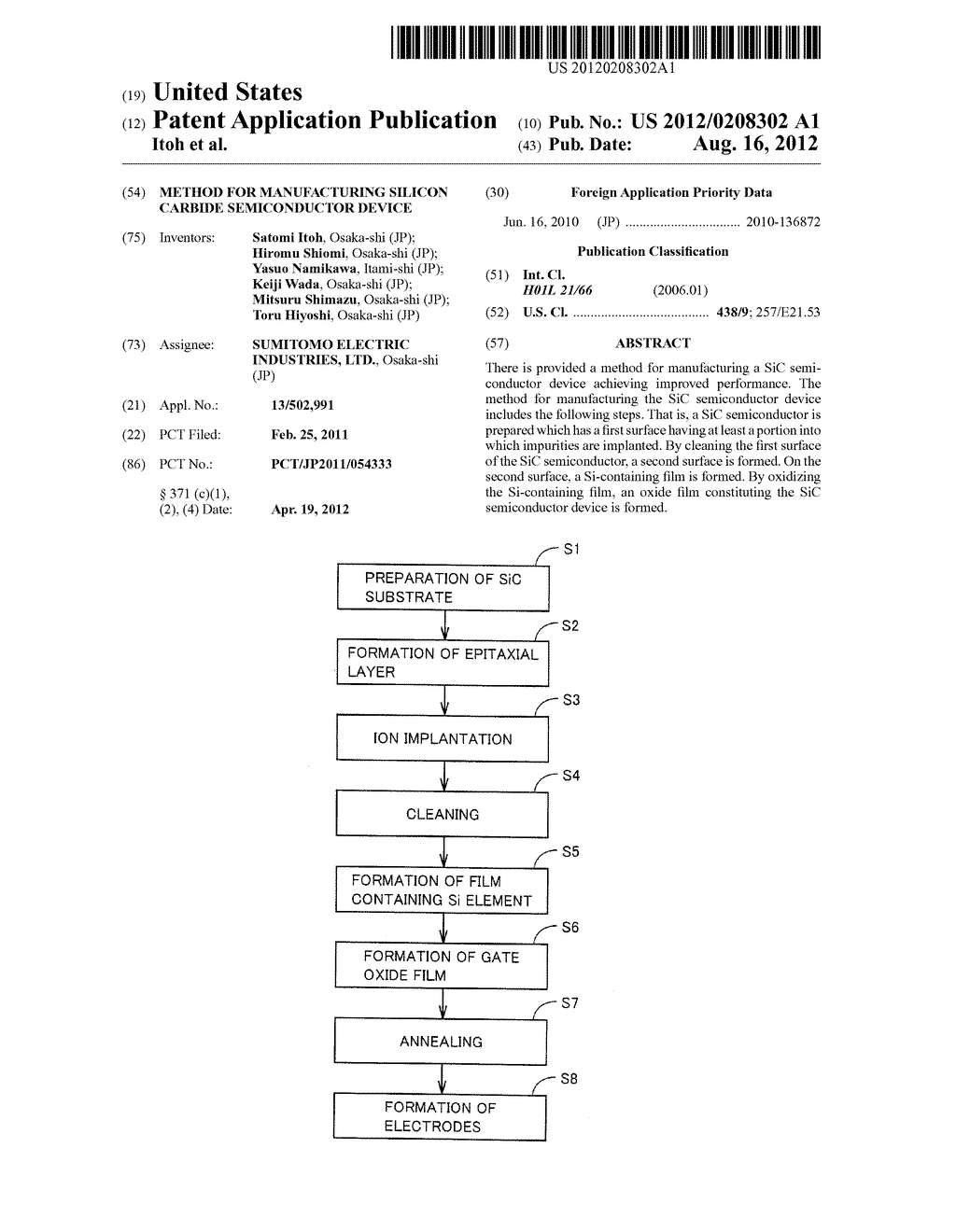 METHOD FOR MANUFACTURING SILICON CARBIDE SEMICONDUCTOR DEVICE - diagram, schematic, and image 01