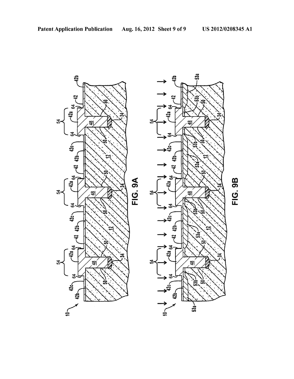 METHOD FOR FORMING A SELF-ALIGNED ISOLATION STRUCTURE UTILIZING SIDEWALL     SPACERS AS AN ETCH MASK AND REMAINING AS A PORTION OF THE ISOLATION     STRUCTURE - diagram, schematic, and image 10